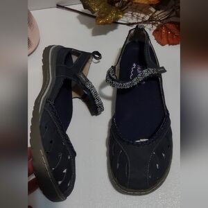 Jambu Women's Dark Blue Mary Jane Flats